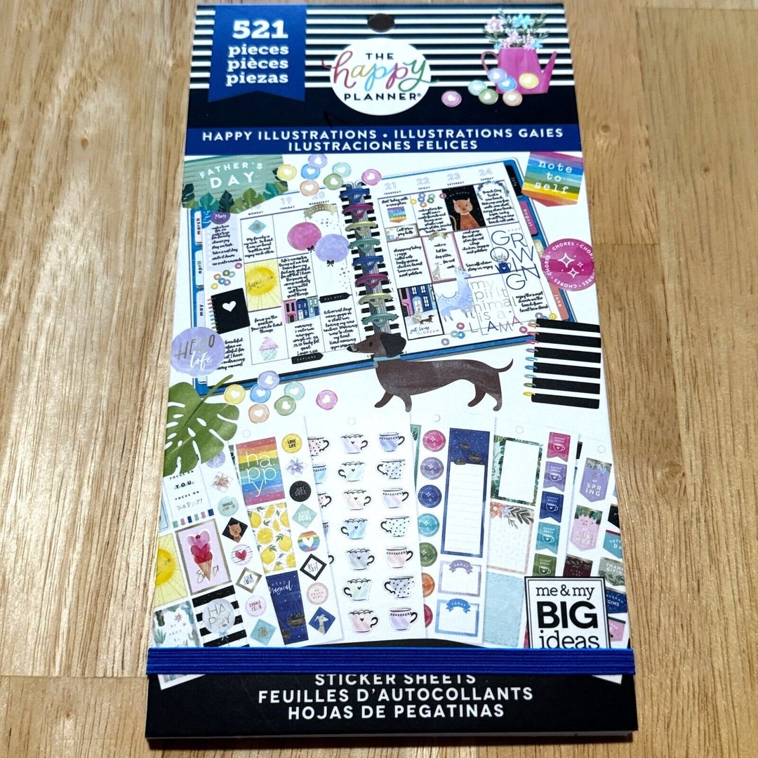 The Happy Planner Sticker Book Happy Illustrations 521 Pieces ...