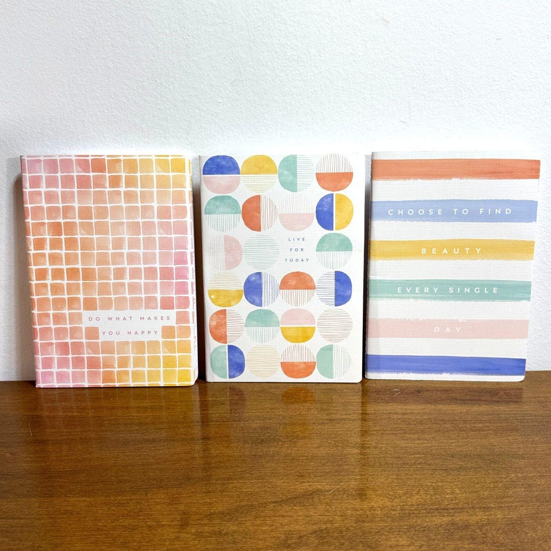 3 Pack Notebooks Notes Journal Lined Paper 80 Pages Each 5.5 X 7.95 ...