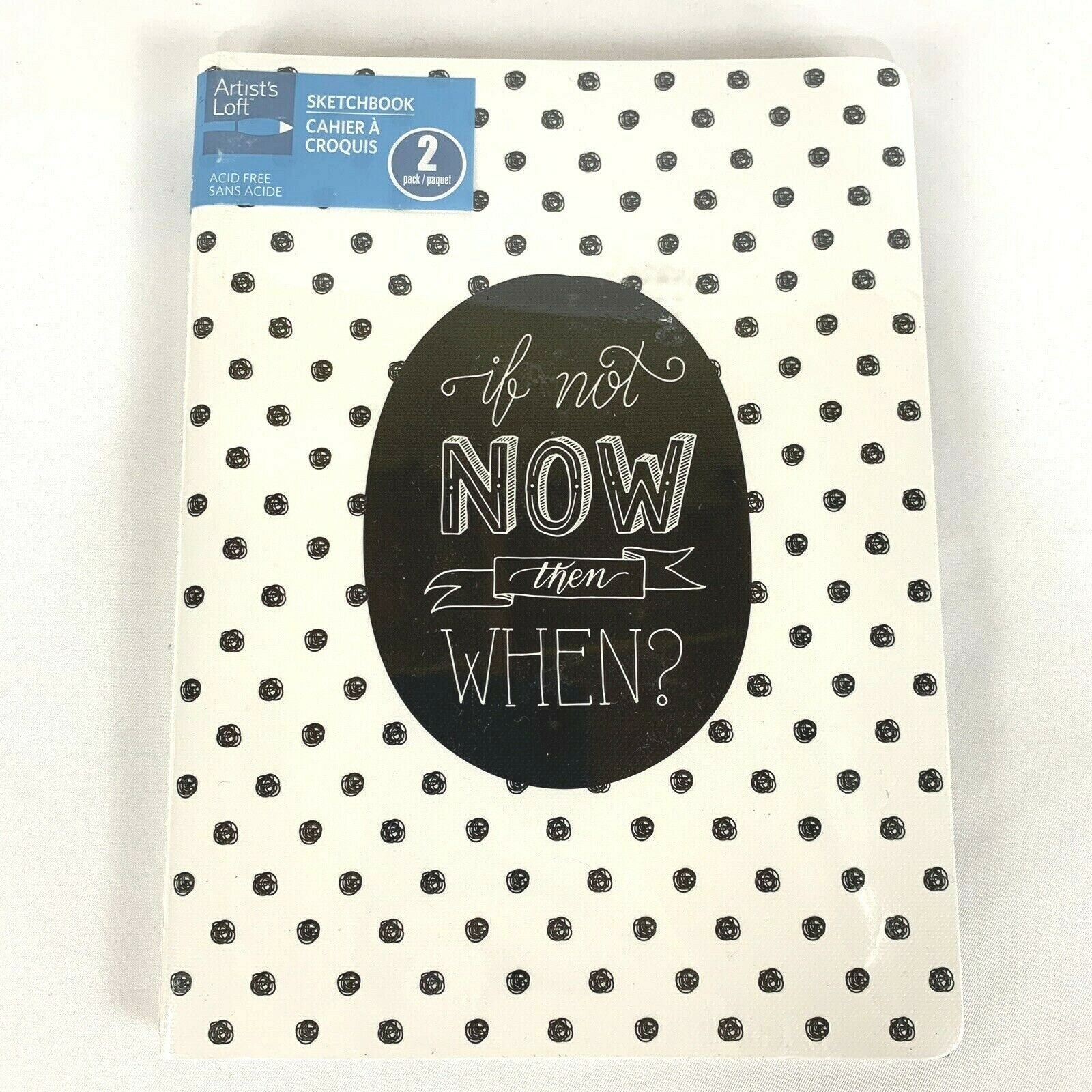 Artist's Loft Sketchbook 2 Pack If Not Now When Notebook Journal Bullet  Traveler 