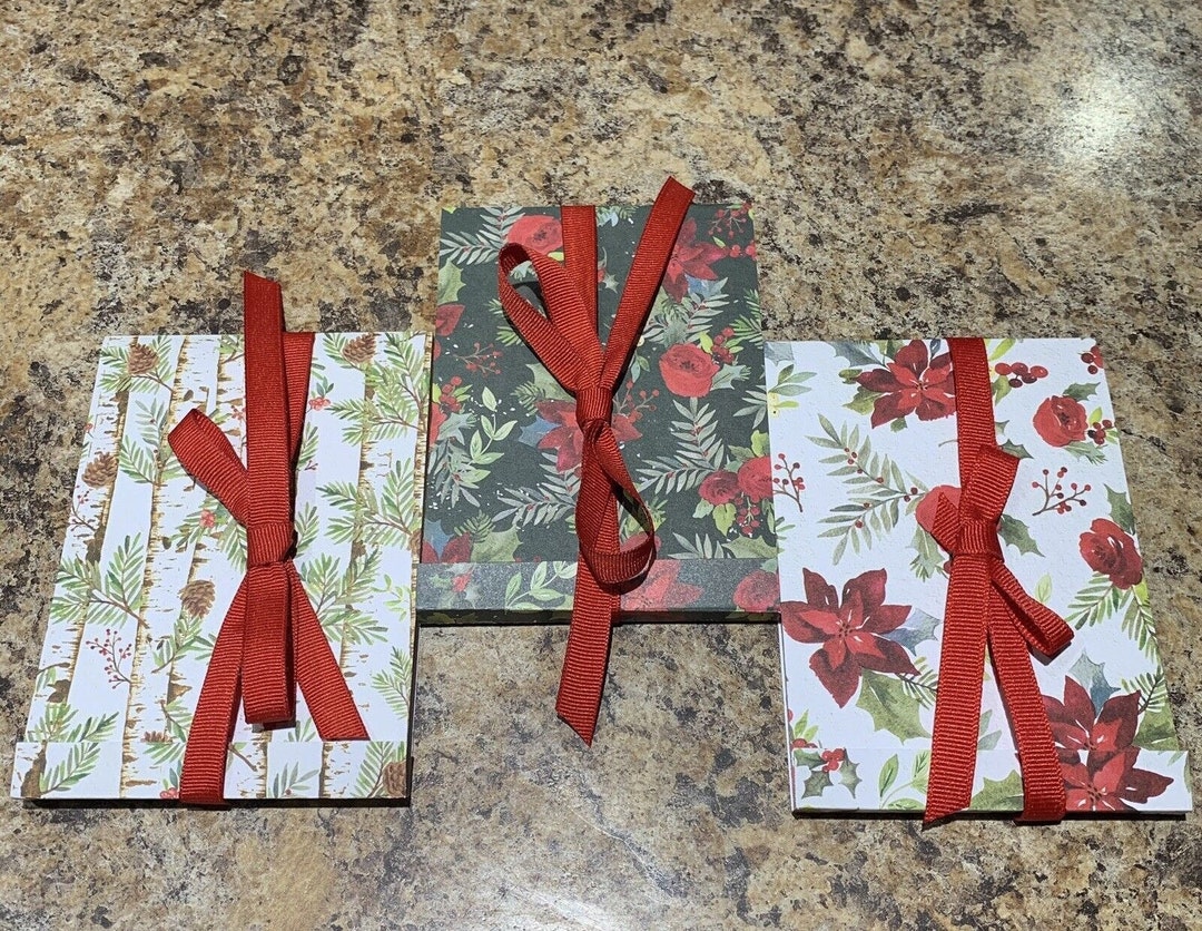 3 Notepads Notebooks Handmade Christmas Secret Santa Gift Stocking ...