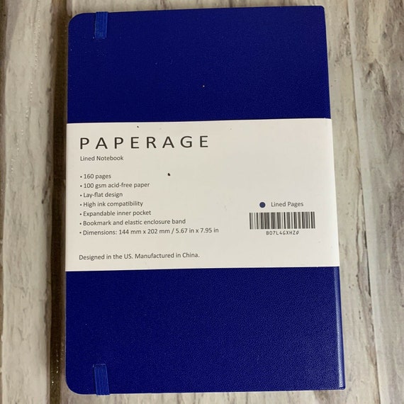 Paperage Lined Journal Notebook Hard Cover 5.7 X 8 Inches Navy -  Norway