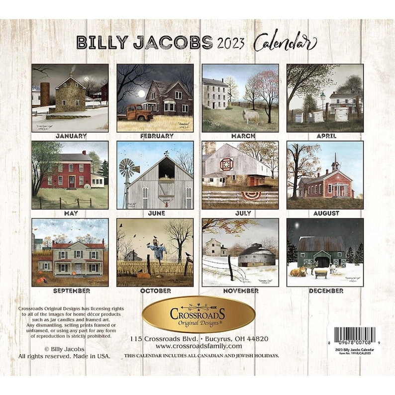 2023-billy-jacobs-wall-calendar-american-primitive-country-etsy