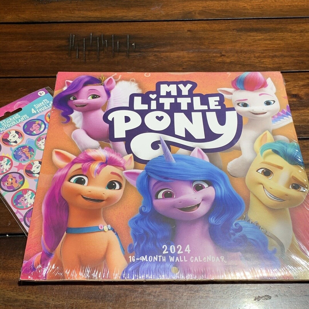 2024 My Little Pony Calendar Stickers Bonus Wall 10 Bedroom Etsy