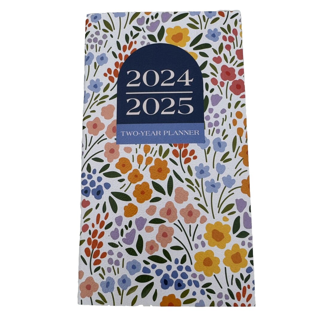 2024 2025 Small Monthly Pocket Planner Calendars Flower Cover Etsy