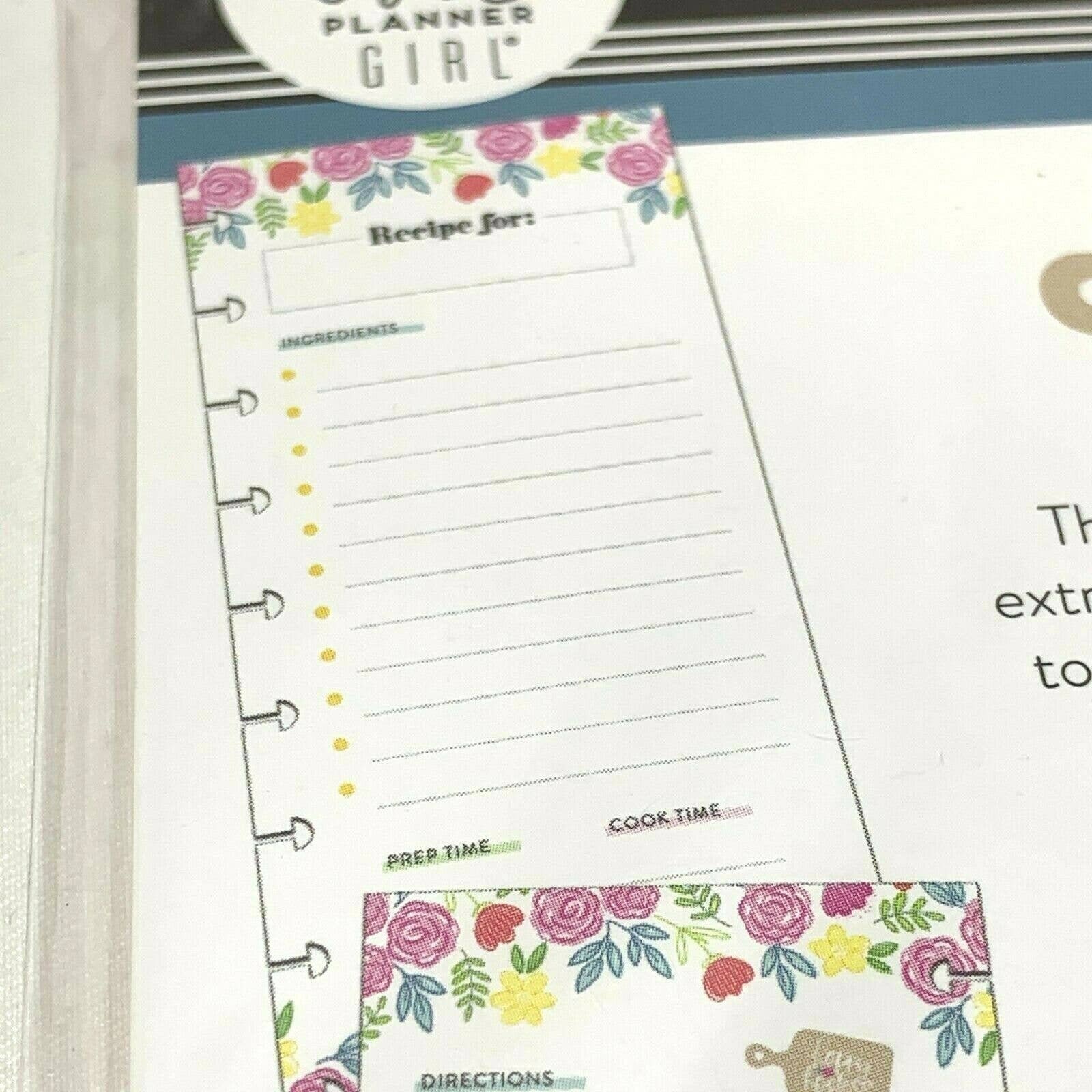 Happy Planner Recipe Half Sheets Classic Size Filler Paper - Etsy UK