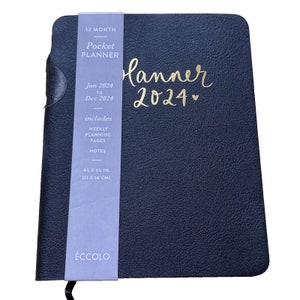 Eccolo 2024 Gray with Pen and Pouch 6x8 Bound Planner