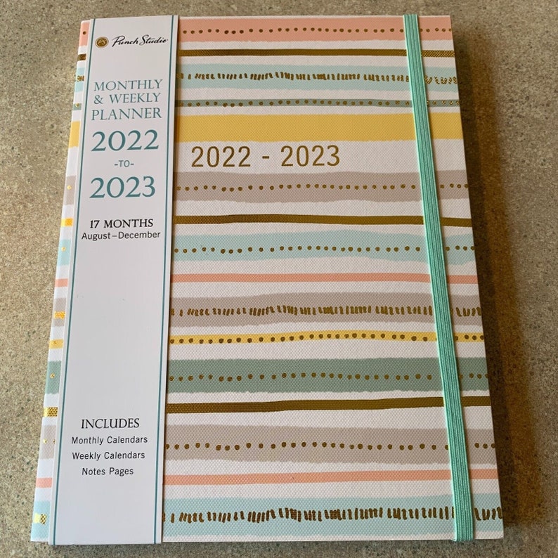 2023 Planner by Punch Studio Monthly Planner Weekly Agenda Etsy