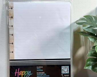 The Happy Planner Classic Refill Paper Chase After Your Dreams Lined 40 Sheets