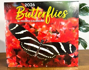 2026 Wall Calendar Butterflies 11" x 10" Monthly Colorful Posters 11x20 Hanging