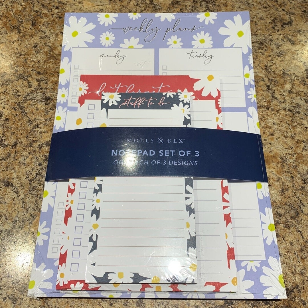 Molly and Rex Notepads Weekly Planner, Todo List, Don't Pads