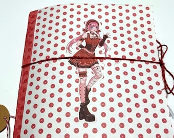 Junk Journal Anime Manga Journaling 6" x 6" 56 pages