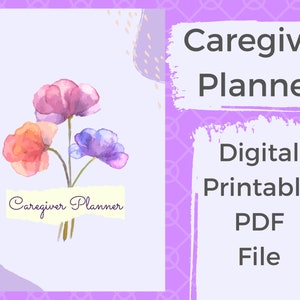 Caregiver Planner / Caregiver Daily Log / Doctor Appointment Logs / Elder Care Printable PDF Download