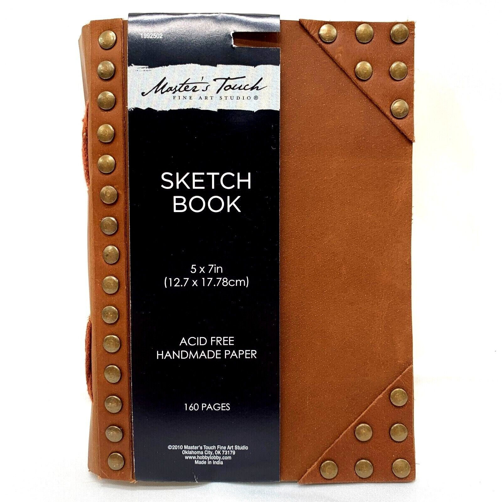 Brown Leather Wrap Sketchbook, Hobby Lobby