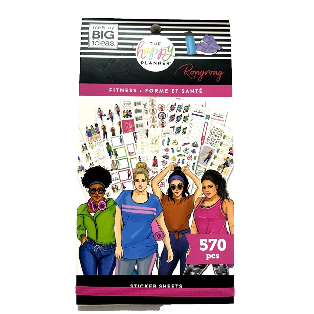 The happy planner fitness stickers book 570 pieces rongrong etsy