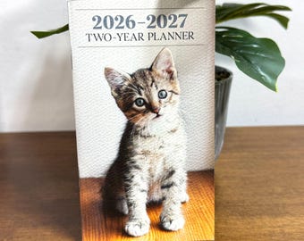 2026 2027 Two Year Planner Pocket Sized with Note Pages and Contact List 3.3x6