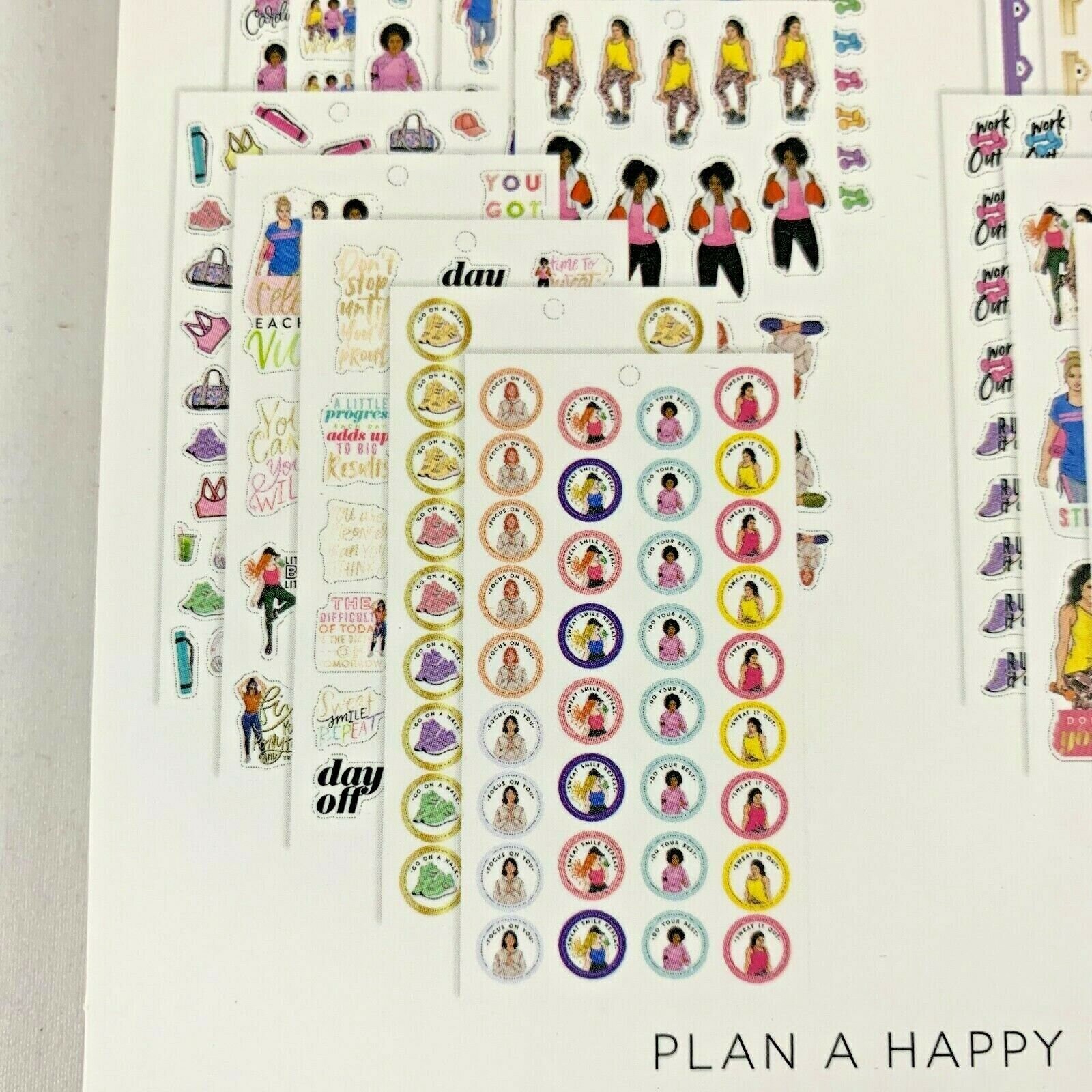 The Happy Planner Fitness Stickers Book 736 Pieces Rongrong Etsy