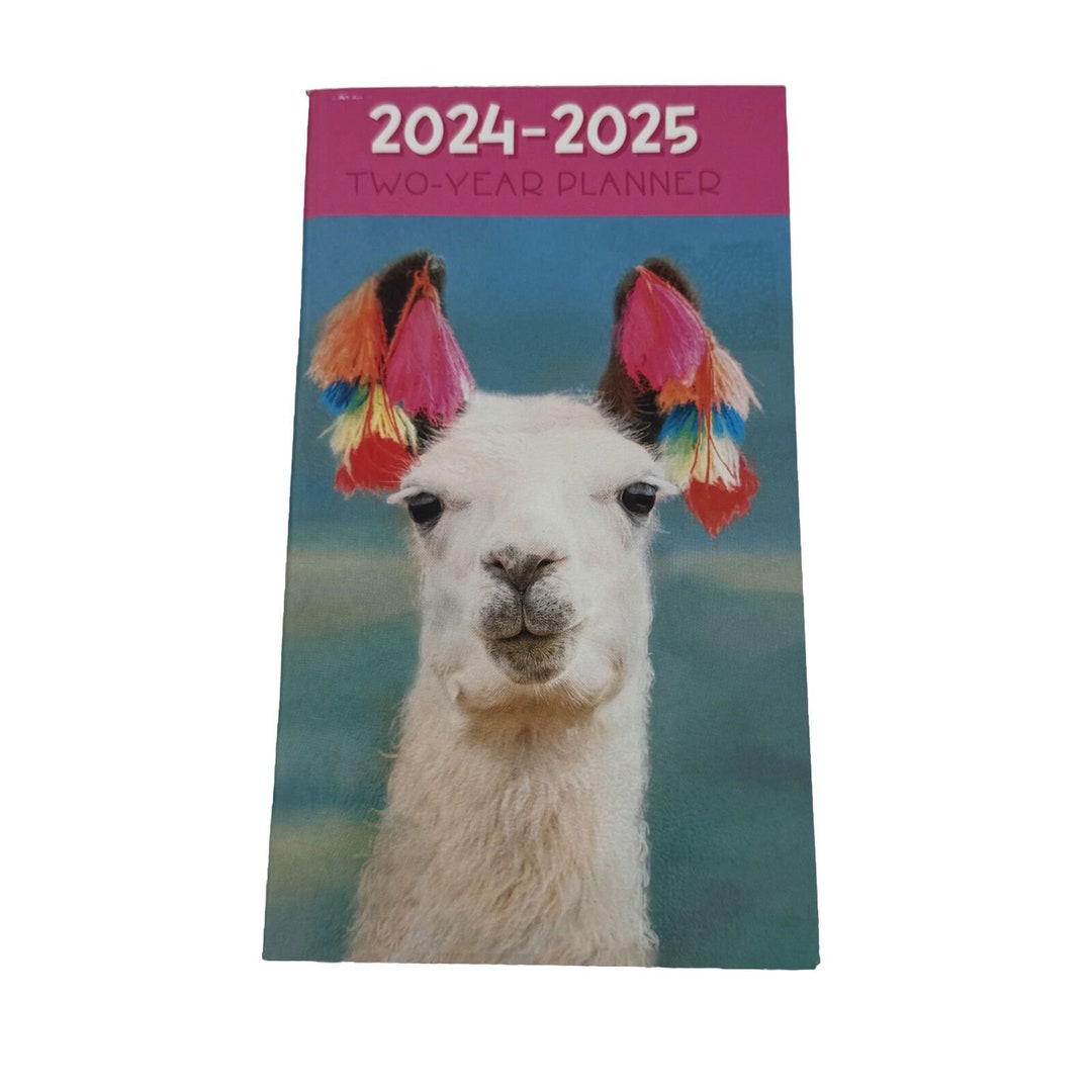 2025 2025 Small Monthly Pocket Planner Calendars Llama Cover Etsy