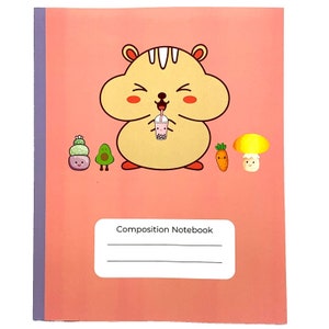 Composition Notebook Cute Kawaii Hamster Lined Journal Softcover Book