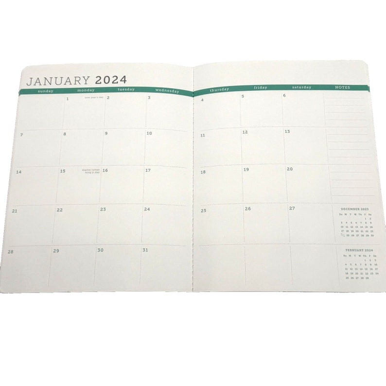 2024 Planner Monthly Calendar Pages Notes Clementine Kitty Etsy
