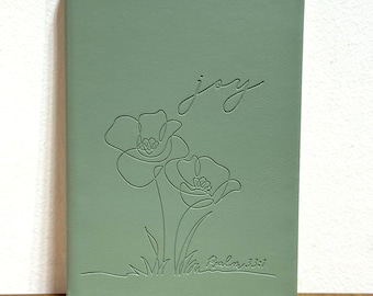 Faith Journal Prayer Bible Study Lined Pages Green Joy Psalm 33:1 Bookmark