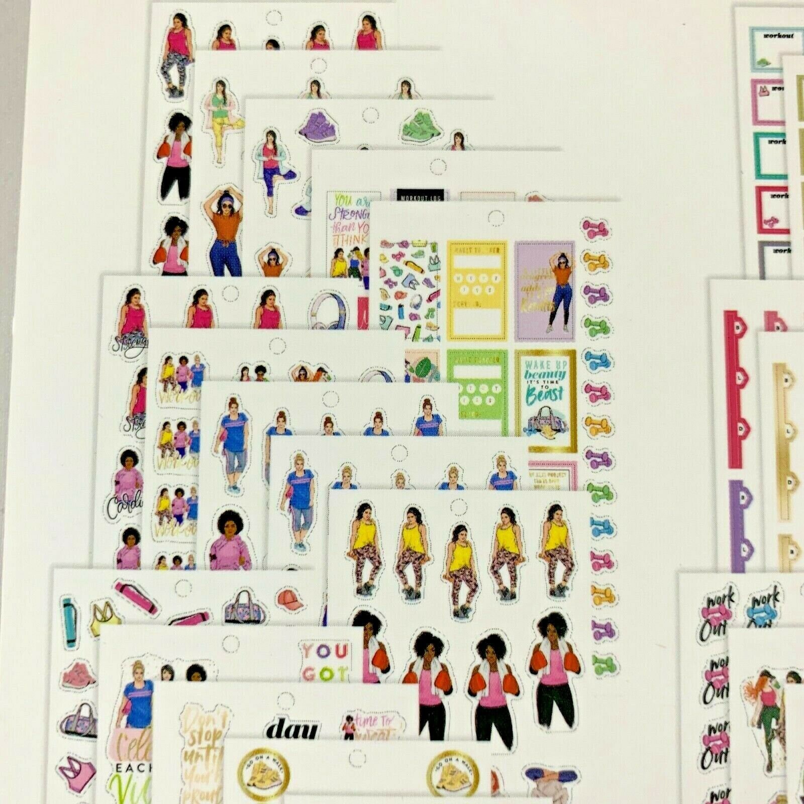 The Happy Planner Fitness Stickers Book 736 Pieces Rongrong Etsy