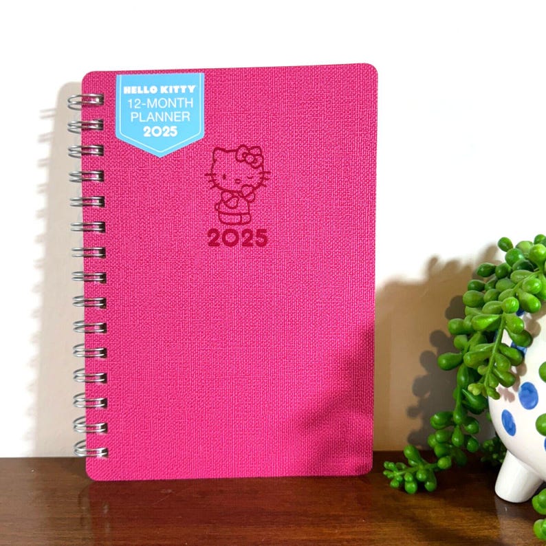 2025 Hello Kitty Planner Agenda Weekly Pages and Monthly Calendars OCS