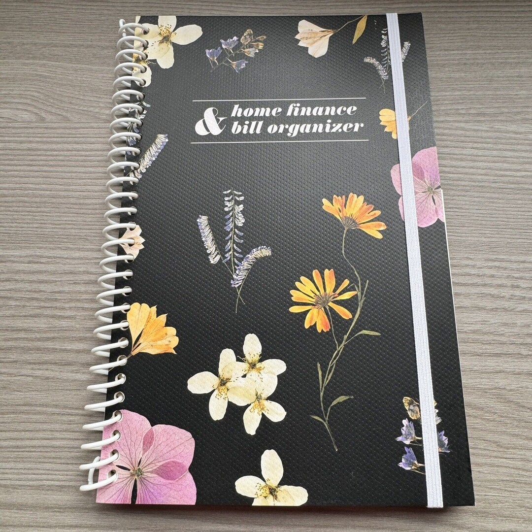 Home Finance Bill Organizer With Pockets Monthly Budget Planner Tracker ...