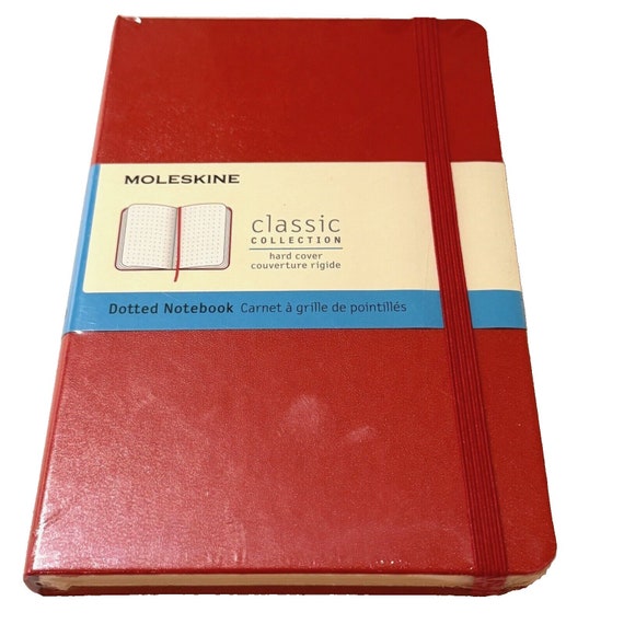 Moleskine Classic Notebook Red Hard Cover Pocket Dotted Dot Grid 4.5x7 