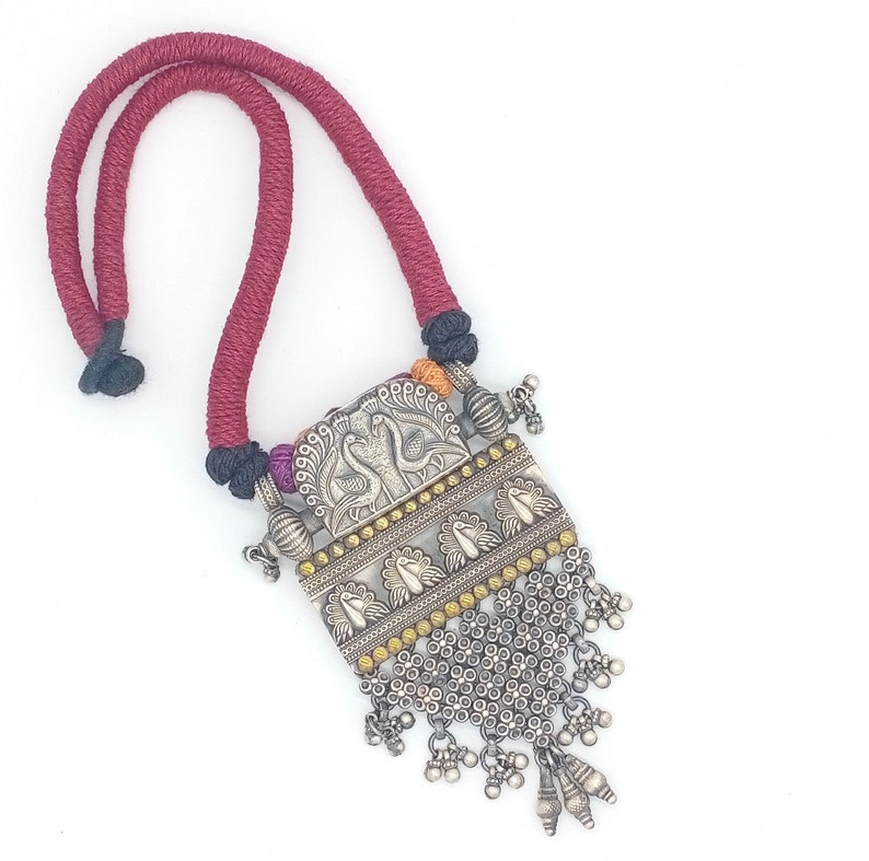 925 Sterling Silver Necklace Pure Silver Necklace Indian Etsy