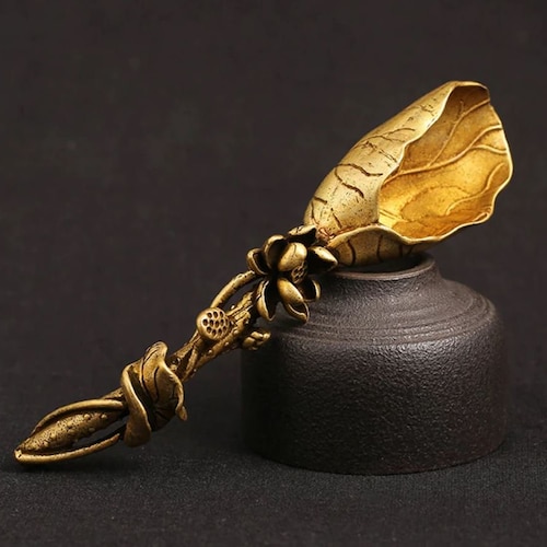 Vintage Lotus Design Tea Scoop Tea Scoop for Loose Tea Etsy