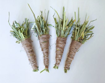 Carrot Chew toy | Timothy Hay | carrot fun chew toy for Rabbit | Guinea pigs, Chinchillas  Hamster and small Animals  boredom breaker