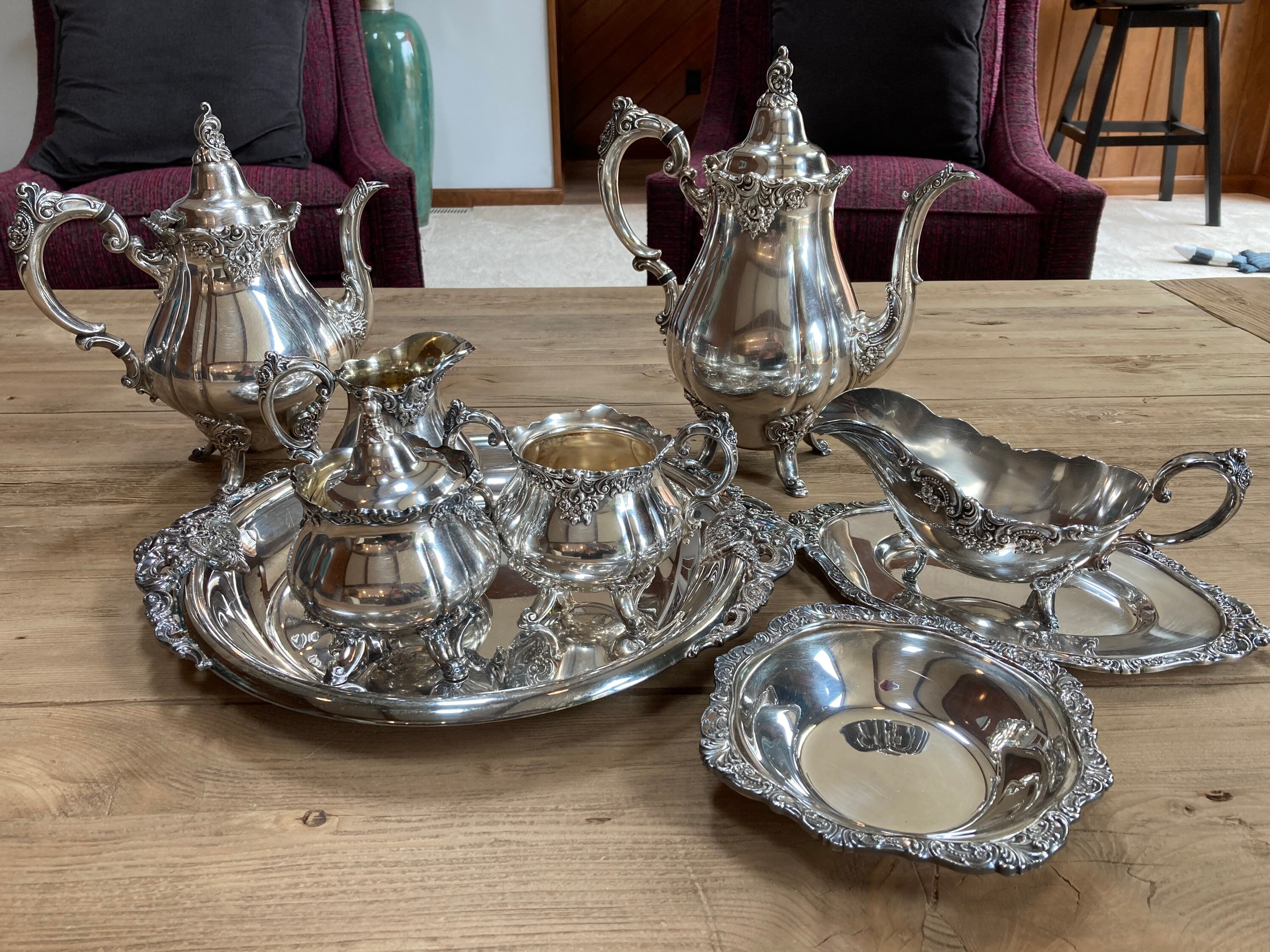 Wallace Baroque 8 Piece Tea/Coffee Set Etsy