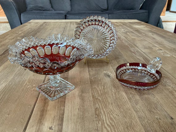 Westmorland Waterford Glass & Ruby Red