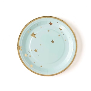 Baby Blue Star 9&quot; Plates