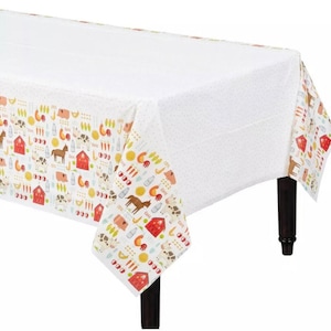 Freundliche Bauernhof Tischdecke