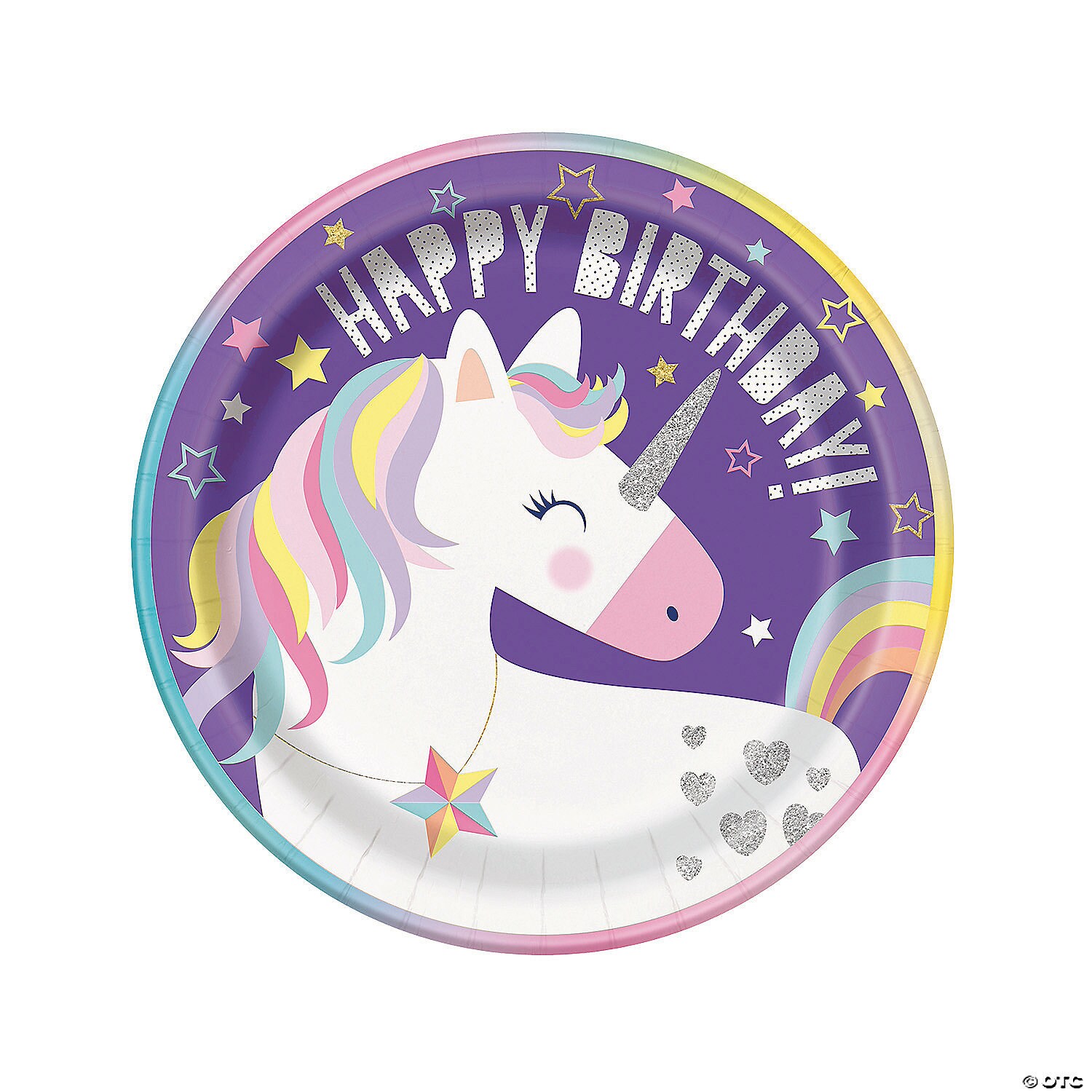 Unicorn Birthday Party Paper Dinner Plates 8 Ct