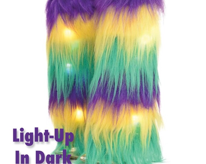 mardi gras sequin leg warmers