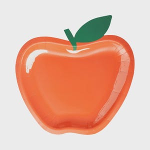 Apple Shaped Paper Plate, 8 Count