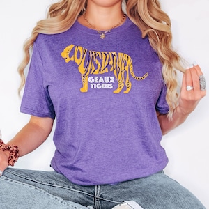 Geaux Tigers Shirt, Purple and Gold Tigers, Go Tiger Apparel, Super Soft Shirts