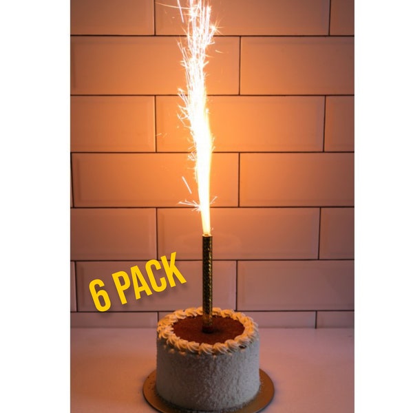 Club Sparkle Candle Birthday, Wedding, Nightclub, Celebration, Sparkly 6 Pack