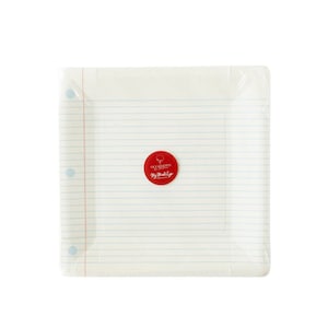 Back To School Notebook 9 X 9 Paper Plate, 8 Count