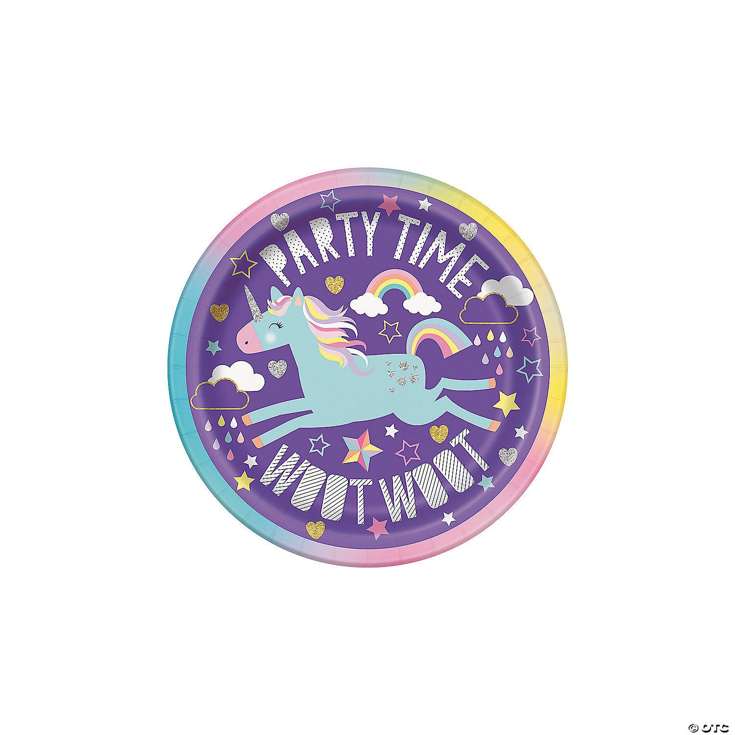 Unicorn Birthday Party Paper Dessert Plates 8 Ct