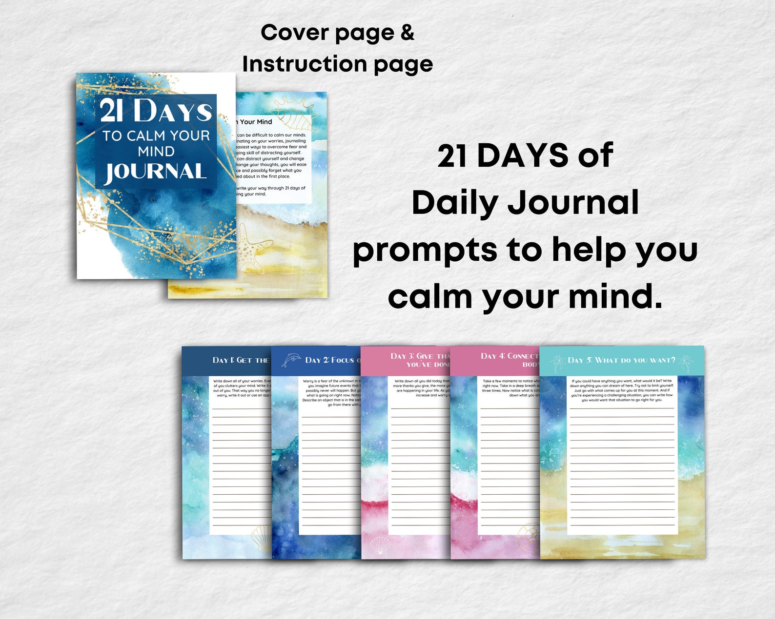 Mindfulness Journal Printable Anxiety Therapy Journal - Etsy