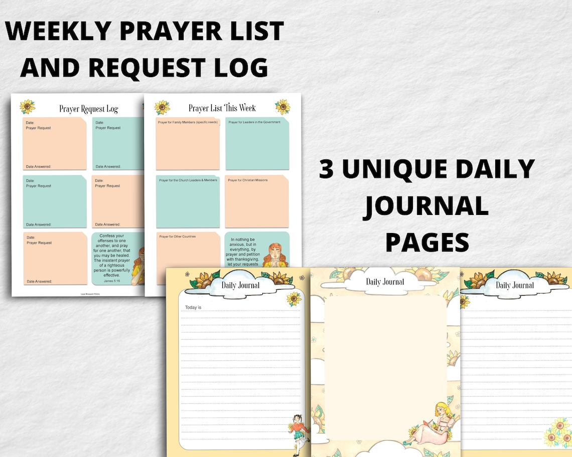 Illustrated Faith Journal Printable Bible Journaling Kit - Etsy