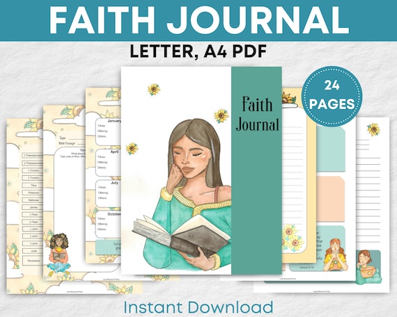 Illustrated Faith Journal Printable Bible Journaling Kit - Etsy