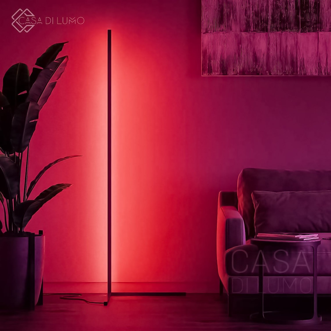 Apōllō RGB LED Corner Floor Lamp Modern & Minimalist Living | Etsy