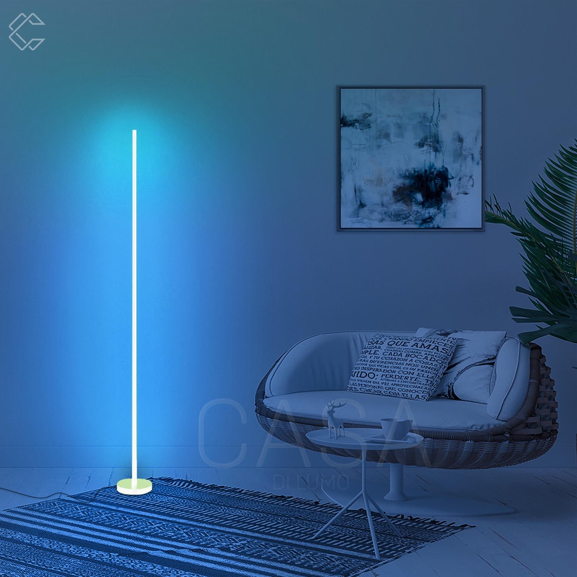 Nova RGB LED Nordic Floor Lamp Modern & Minimalist Living Etsy