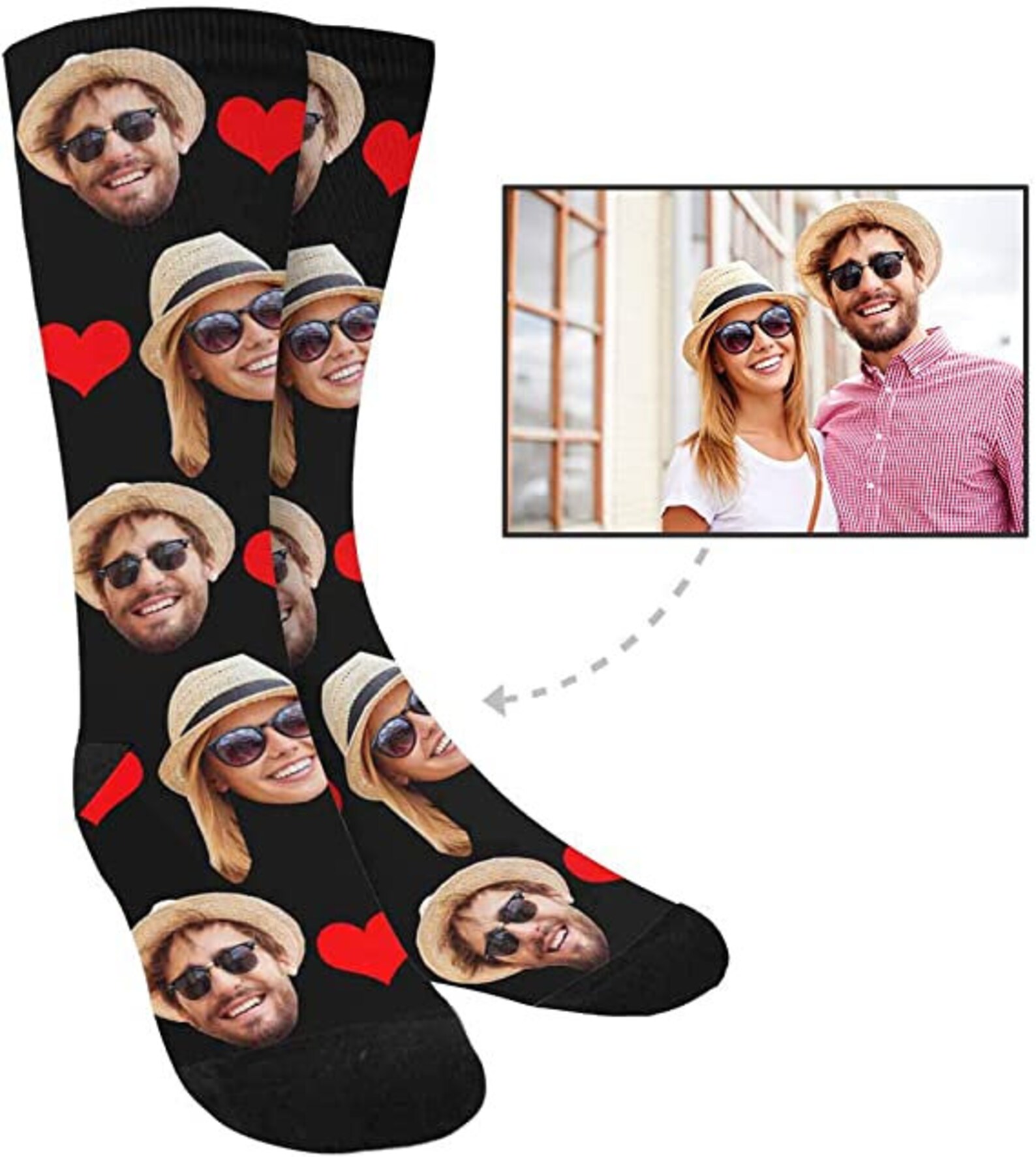 Valentinstag.Personalisierte Socken mit BildPersonalisierte | Etsy
