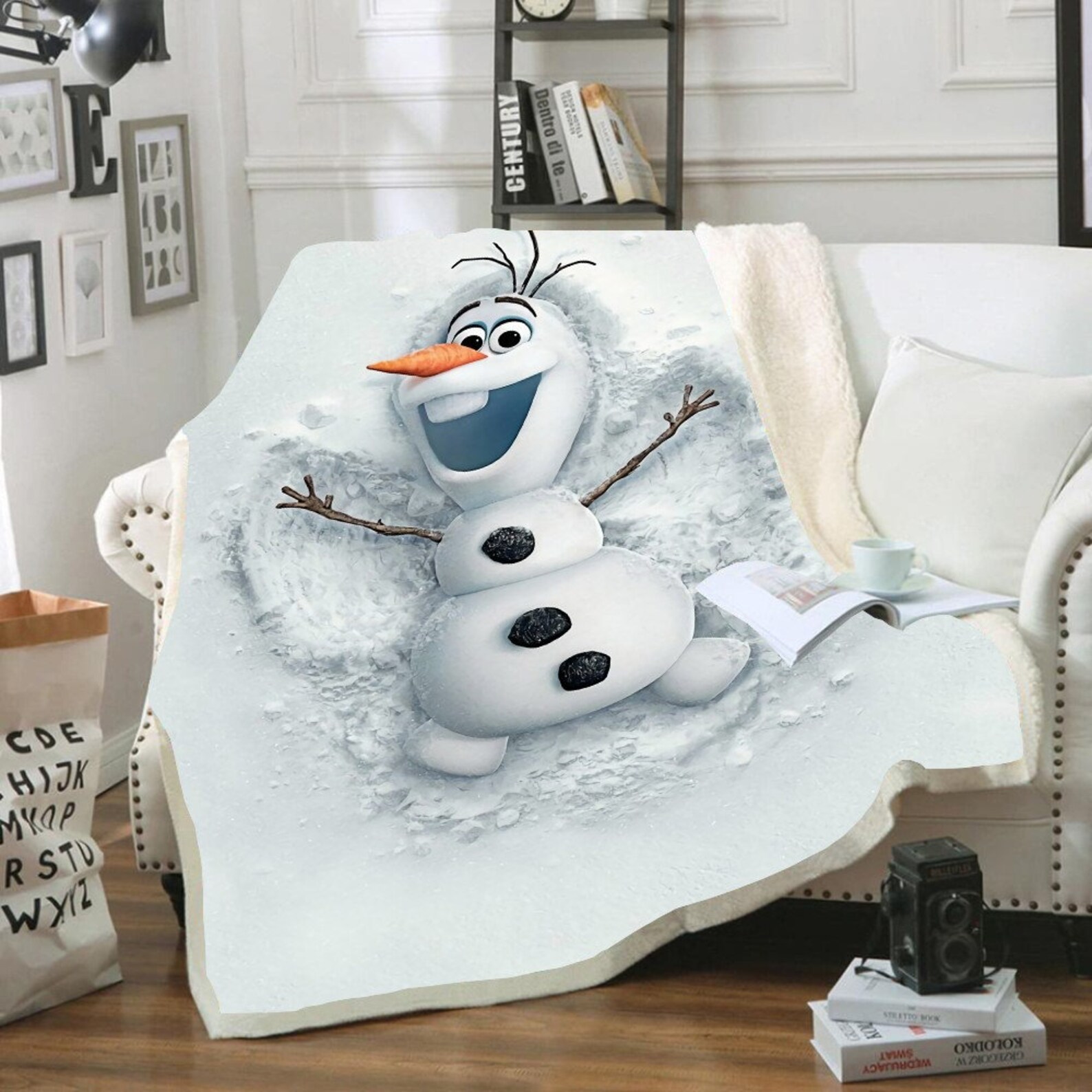 Disney Frozen Princess Olaf Blanket Plush Blanket Throw for Etsy