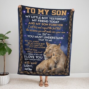 To My Amazing Son Blankets Lgbt Lion Blanket for Son Gift - Etsy